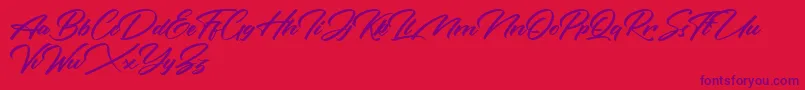 Fonte Rotterdalle Personal Use Only – fontes roxas em um fundo vermelho