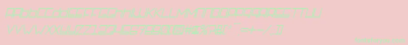 Rotterdamz Italic Font – Green Fonts on Pink Background