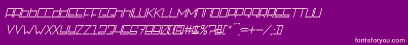 Rotterdamz Italic-Schriftart – Rosa Schriften auf violettem Hintergrund