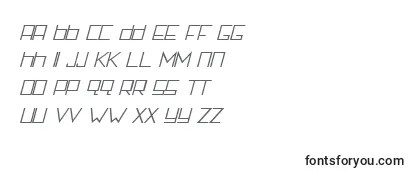 Überblick über die Schriftart Rotterdamz Italic