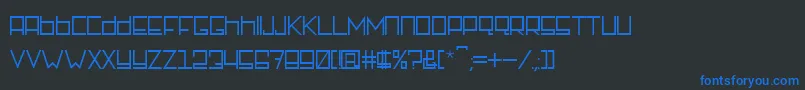 Rotterdamz Regular Font – Blue Fonts on Black Background