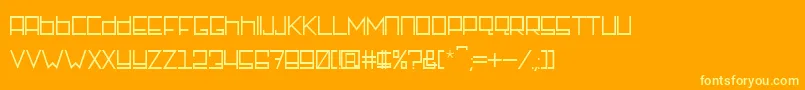 Rotterdamz Regular Font – Yellow Fonts on Orange Background