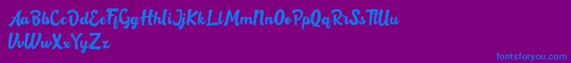 Rotterin Demo Font – Blue Fonts on Purple Background