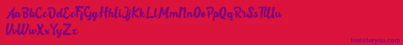 Rotterin Demo Font – Purple Fonts on Red Background