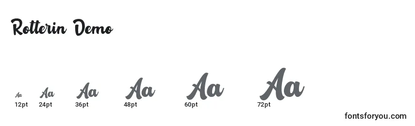 Rotterin Demo Font Sizes