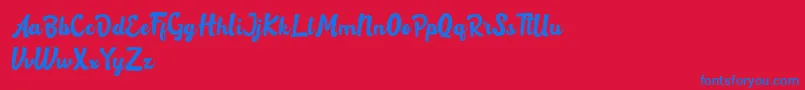 Rotterin Demo Font – Blue Fonts on Red Background