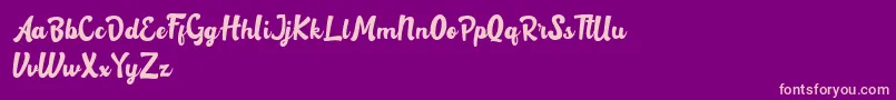 Rotterin Demo Font – Pink Fonts on Purple Background