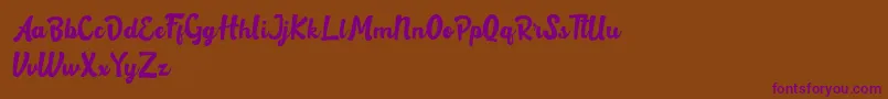 Rotterin Demo Font – Purple Fonts on Brown Background