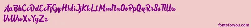 Rotterin Demo Font – Purple Fonts on Pink Background