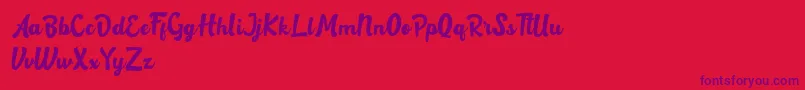 Rotterin Demo Font – Purple Fonts on Red Background