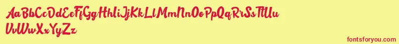 Rotterin Demo Font – Red Fonts on Yellow Background