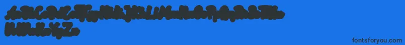 Rotterin Extrude Demo Font – Black Fonts on Blue Background