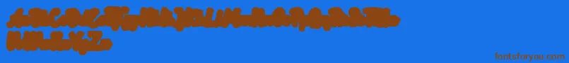 Rotterin Extrude Demo Font – Brown Fonts on Blue Background
