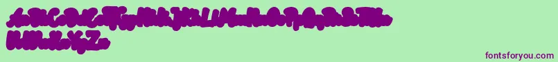 Rotterin Extrude Demo Font – Purple Fonts on Green Background