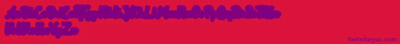 Rotterin Extrude Demo Font – Purple Fonts on Red Background
