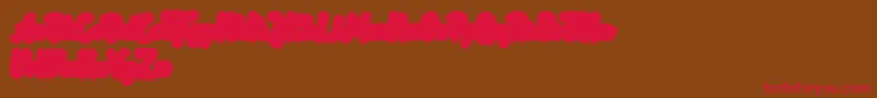 Rotterin Extrude Demo Font – Red Fonts on Brown Background