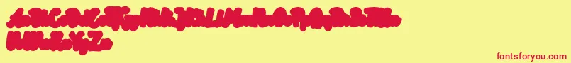 Rotterin Extrude Demo Font – Red Fonts on Yellow Background