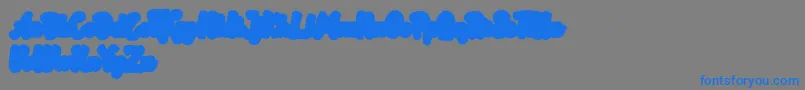 fuente Rotterin Extrude Demo – Fuentes Azules Sobre Fondo Gris