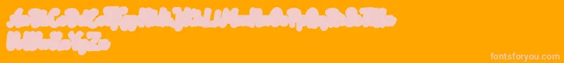 fuente Rotterin Extrude Demo – Fuentes Rosadas Sobre Fondo Naranja