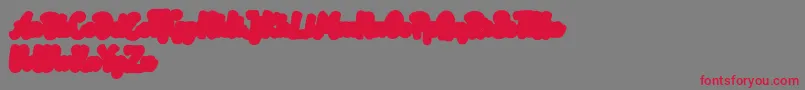 Rotterin Extrude Demo Font – Red Fonts on Gray Background