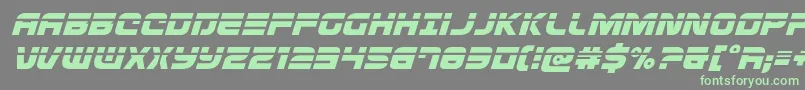 Defconzerolaserital Font – Green Fonts on Gray Background