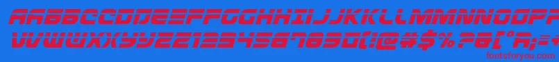 Defconzerolaserital Font – Red Fonts on Blue Background