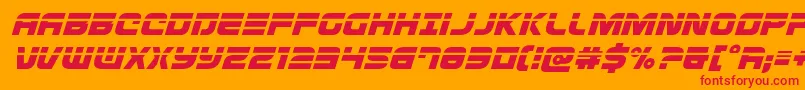 Defconzerolaserital Font – Red Fonts on Orange Background
