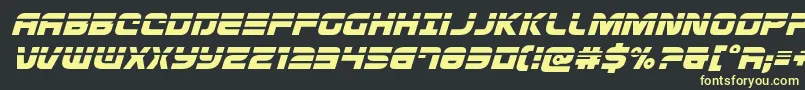 Defconzerolaserital Font – Yellow Fonts on Black Background