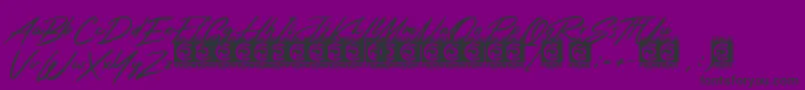 Rotters PersonalUse Font – Black Fonts on Purple Background