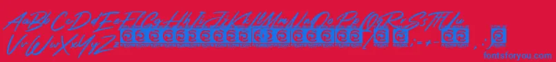Rotters PersonalUse Font – Blue Fonts on Red Background
