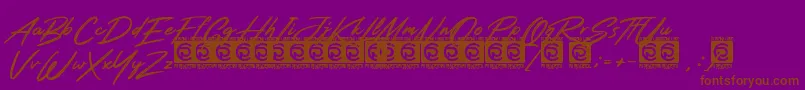 Rotters PersonalUse-Schriftart – Braune Schriften auf violettem Hintergrund