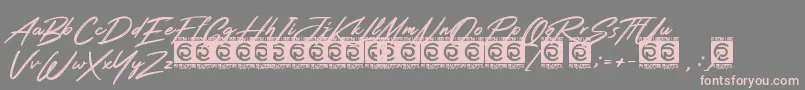 Rotters PersonalUse Font – Pink Fonts on Gray Background