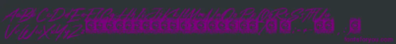 Rotters PersonalUse Font – Purple Fonts on Black Background