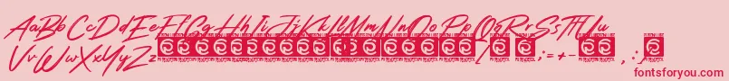 Rotters PersonalUse Font – Red Fonts on Pink Background