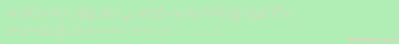 Rotters Font – Pink Fonts on Green Background