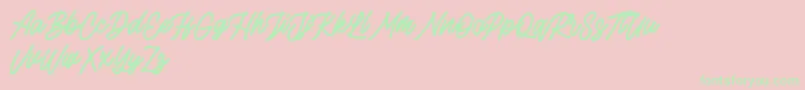 Rottordam Bold FREE-Schriftart – Grüne Schriften auf rosa Hintergrund