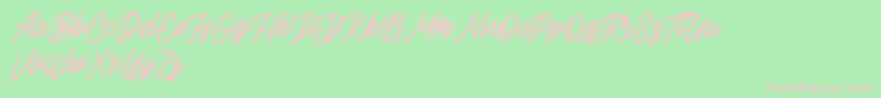 Rottordam Bold FREE-Schriftart – Rosa Schriften auf grünem Hintergrund