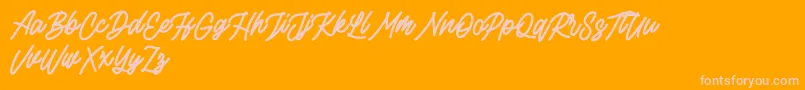 Rottordam Bold FREE Font – Pink Fonts on Orange Background