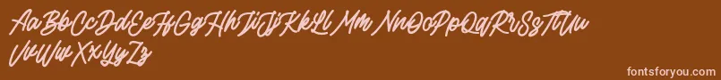 Rottordam Bold FREE Font – Pink Fonts on Brown Background