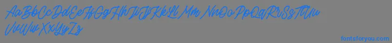 Rottordam FREE Font – Blue Fonts on Gray Background