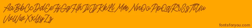 Rottordam FREE Font – Brown Fonts on Orange Background