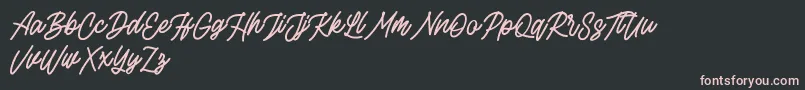 Rottordam FREE-Schriftart – Rosa Schriften auf schwarzem Hintergrund