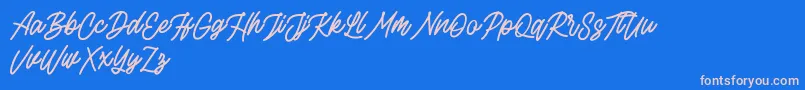 Rottordam FREE Font – Pink Fonts on Blue Background