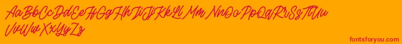 Rottordam FREE Font – Red Fonts on Orange Background