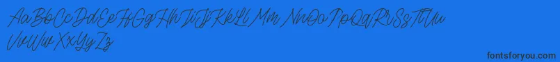 Rottordam Thin FREE Font – Black Fonts on Blue Background