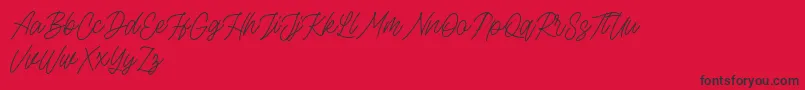Rottordam Thin FREE-Schriftart – Schwarze Schriften auf rotem Hintergrund