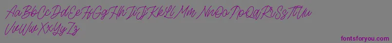 Rottordam Thin FREE-Schriftart – Violette Schriften auf grauem Hintergrund