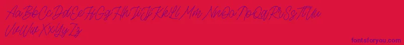 Rottordam Thin FREE Font – Purple Fonts on Red Background