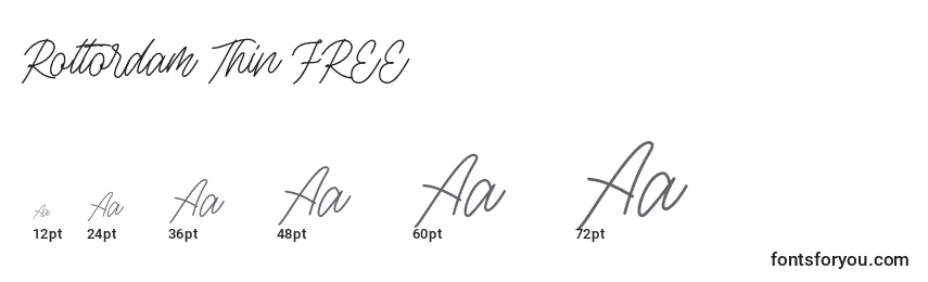 Rottordam Thin FREE Font Sizes