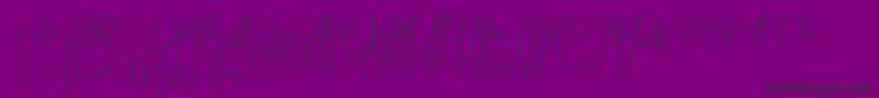 Rottrydam Wargna Personal Use Font – Black Fonts on Purple Background